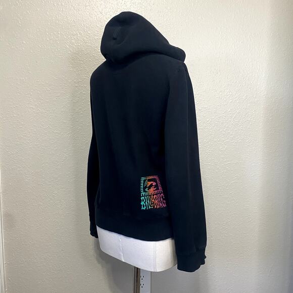 Vtg Y2k Billa Bong Sherpa Lined Surfer Grunge Hippie Thumb Hole ZIp Up Hoodie - Picture 9 of 16
